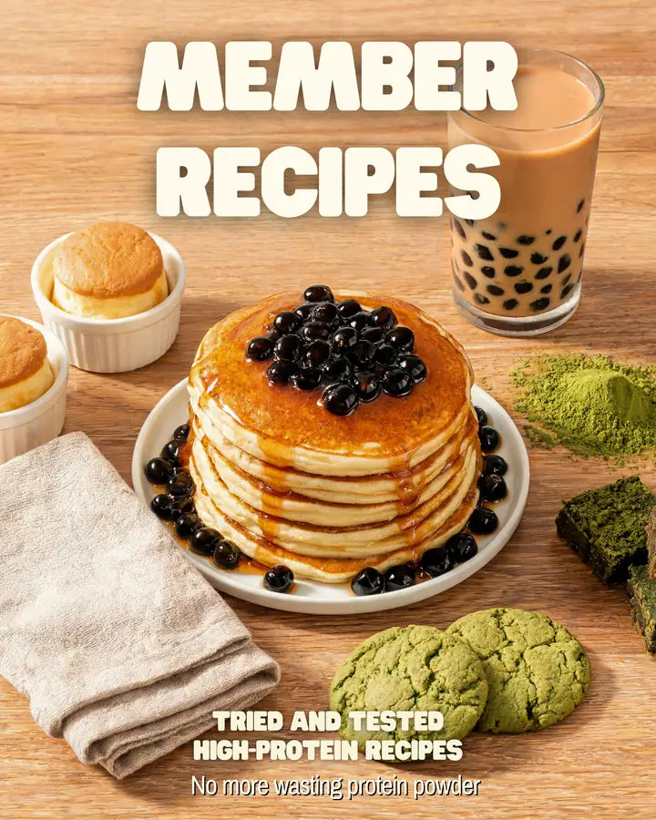 Member recipes — tried and tested high-protein recipes.